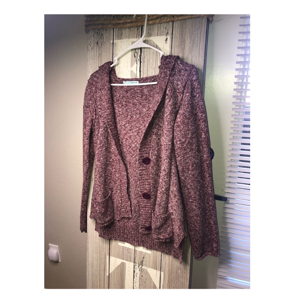 Maurices Burgundy Button Up Cardigan